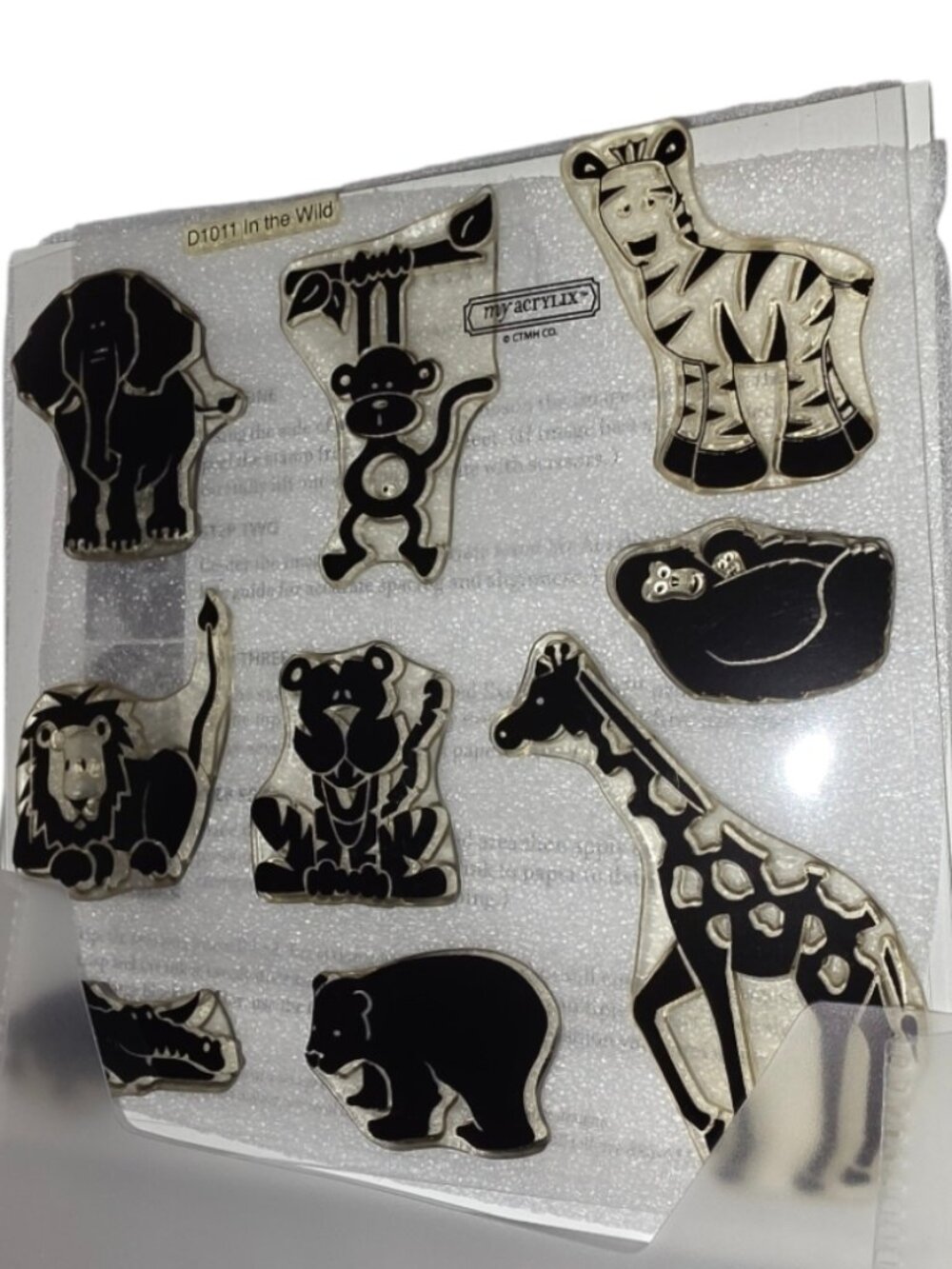 My Acrylix Zoo Animals Stamps Scrapbooking Close to My Heart Lion Monkey Bear